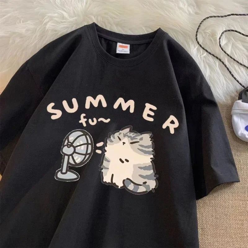 Summer Cat Tee – Cute, Comfy, and Ready for Sunshine 😻