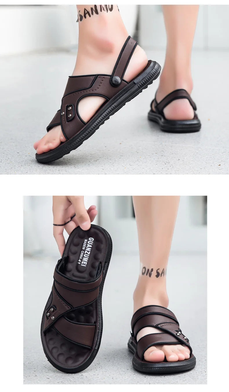 Men’s Open-Toe Summer Sandals – Lightweight & Beach-Ready 🏖️👣