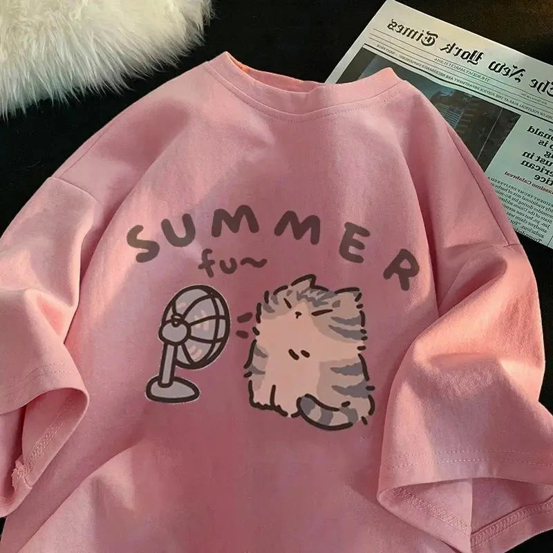 Summer Cat Tee – Cute, Comfy, and Ready for Sunshine 😻